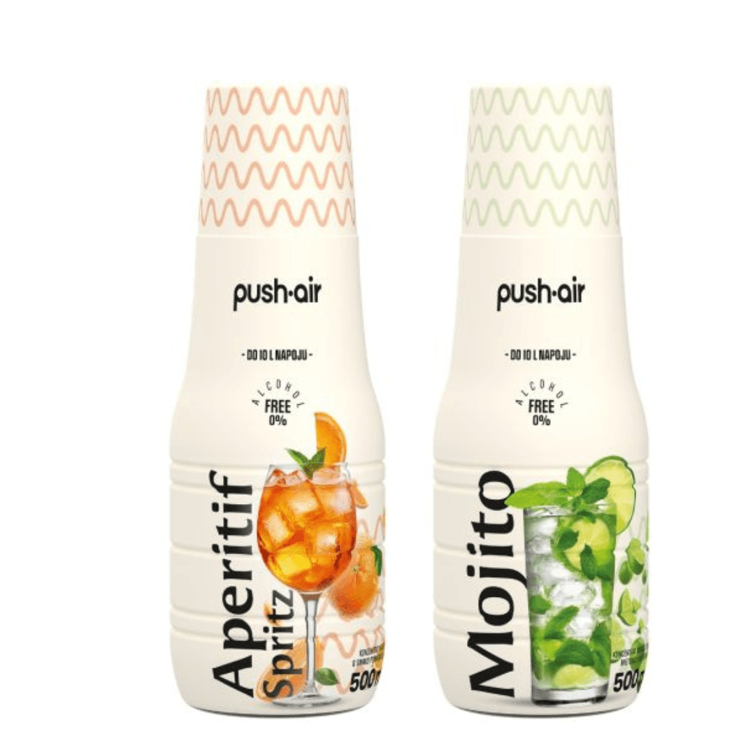 Sciroppo PUSHAIR per Acqua - Concentrato APERITIF SPRITZ + MOJITO Dafi 500 ml