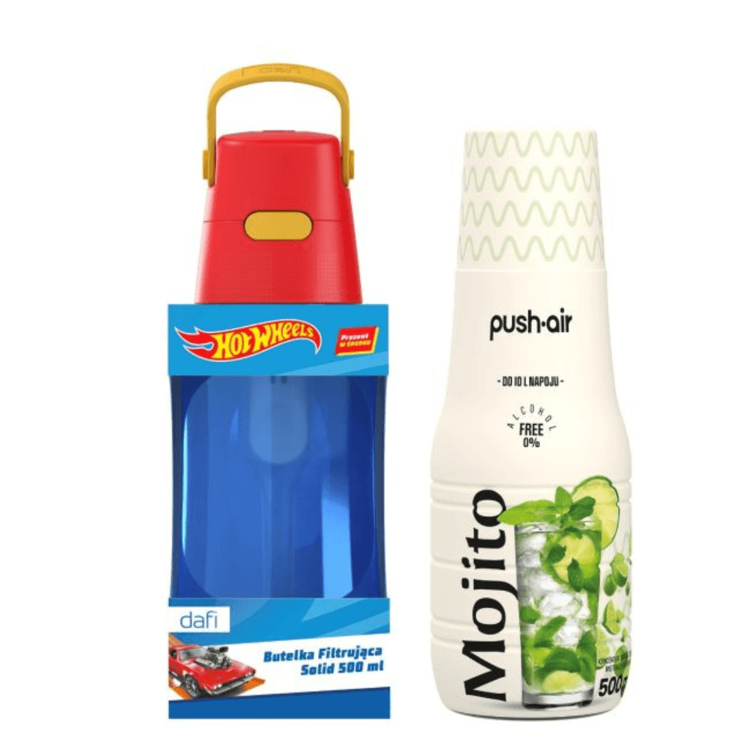 Dafi SOLID HOT WHEELS Bottiglia filtrante 0,5 + MOJITO Sciroppo