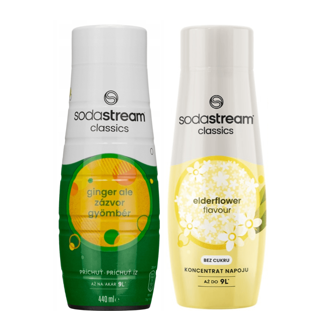 2 × SodaStream Lampone + Fiori di sambuco Zero sciroppi