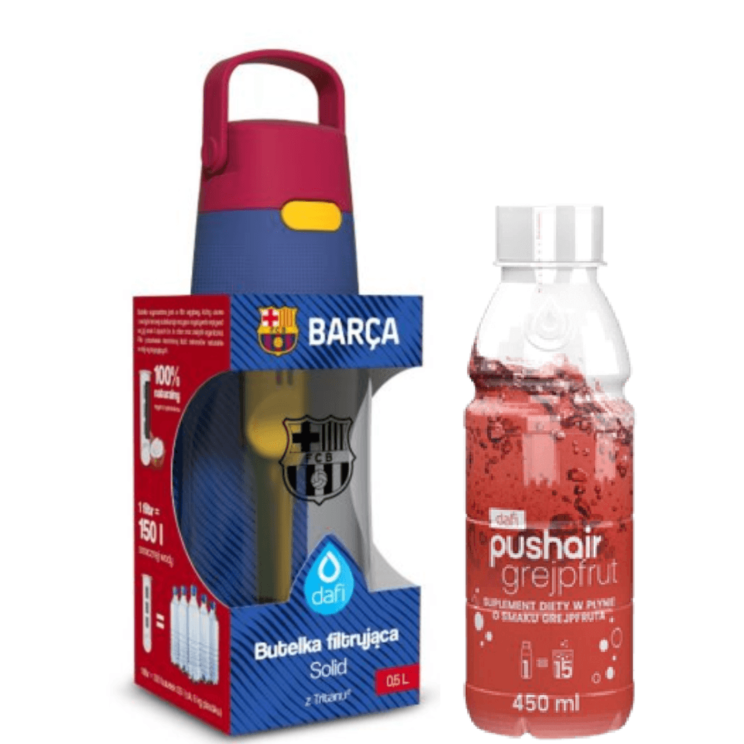 Dafi Solid 0,5 L borraccia filtrante FC Barcellona + Sciroppo di pompelmo