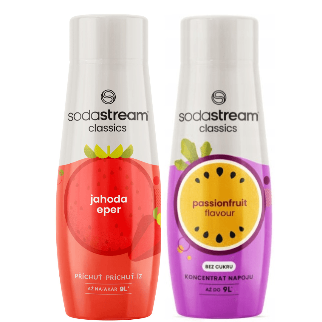 2 x SodaStream Fragola + Maracuja sciroppi