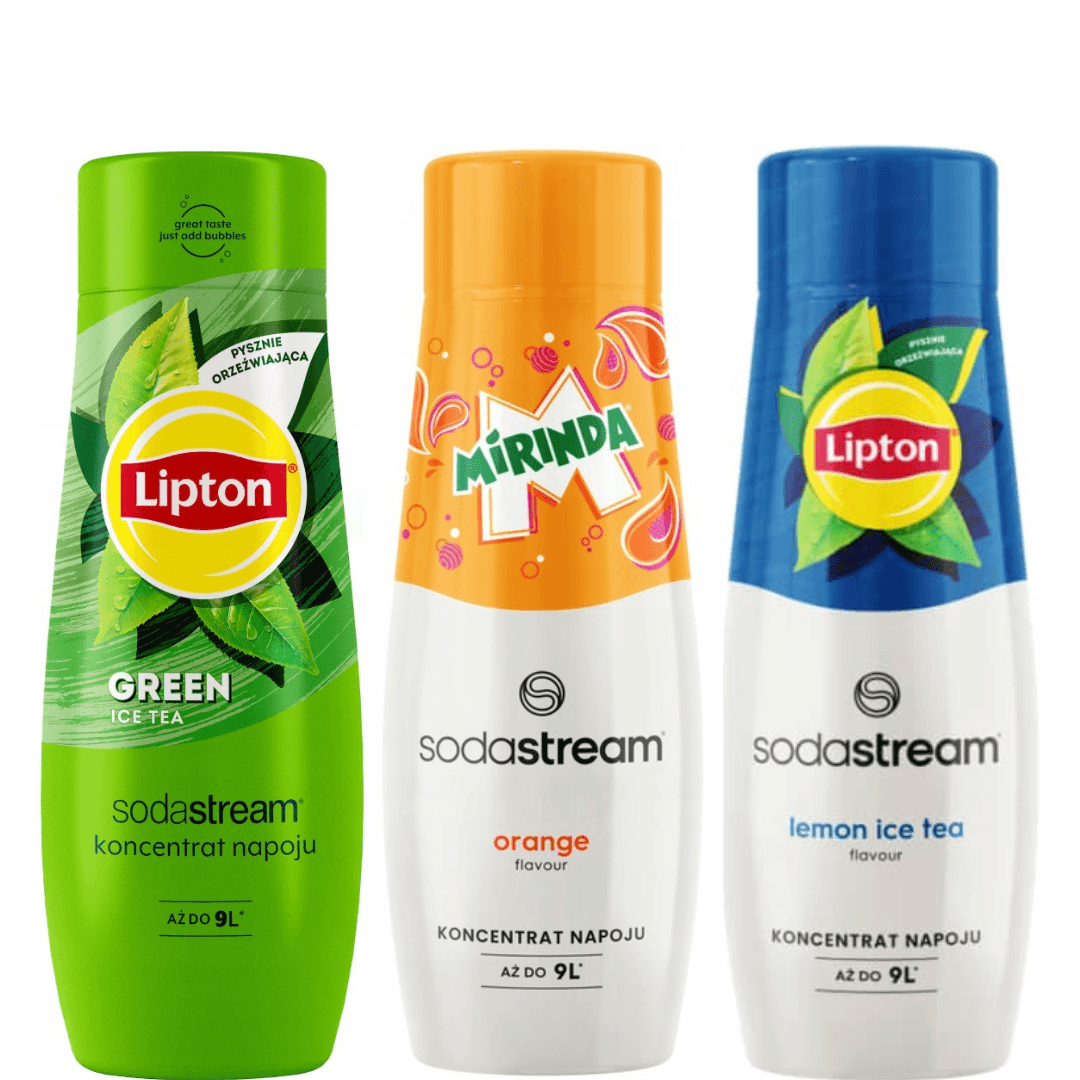3 x Lipton Lemon + Lipton Green + Mirinda sciroppi