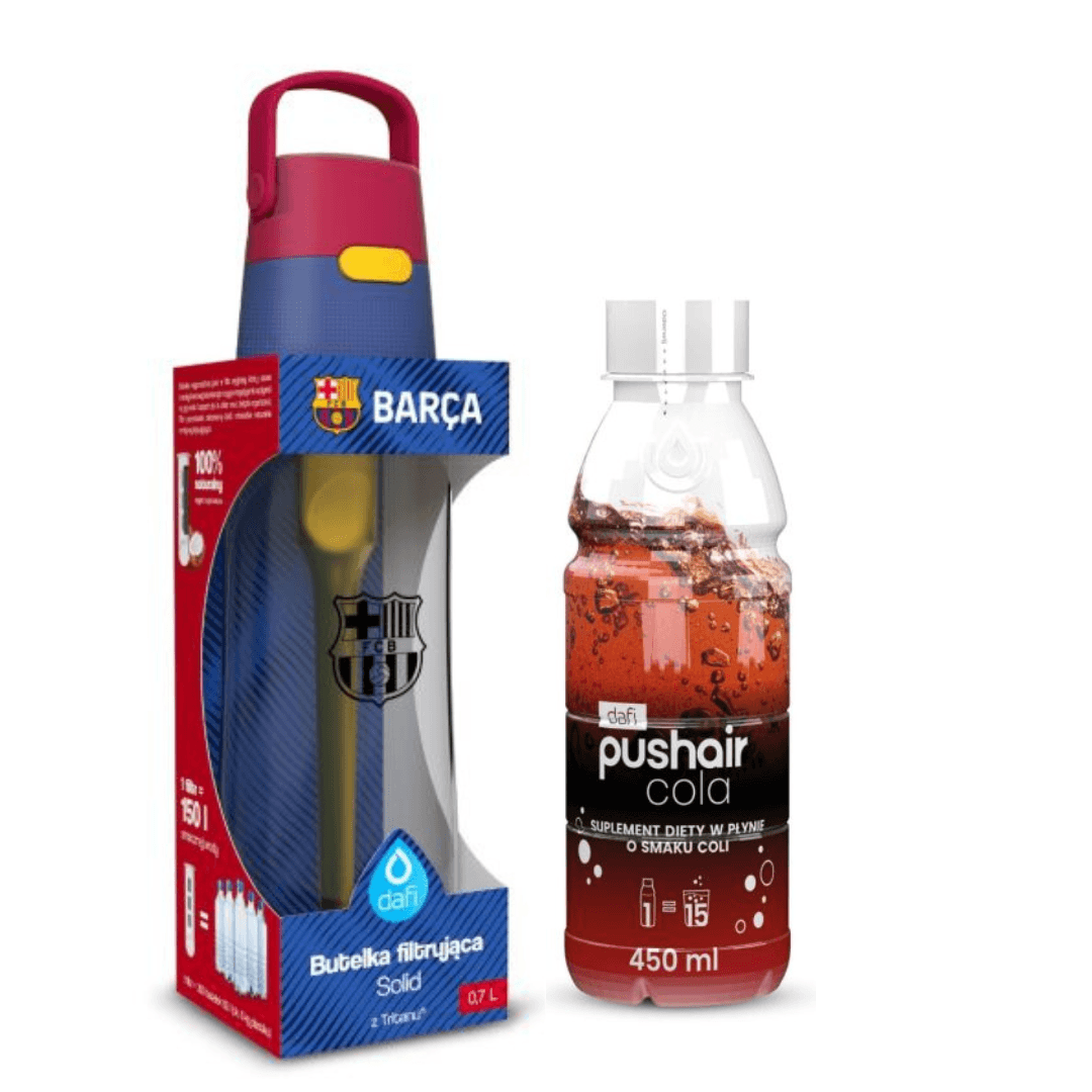 Dafi Solid 0,7 Bottiglia filtrante FC Barcellona + Sciroppo di cola