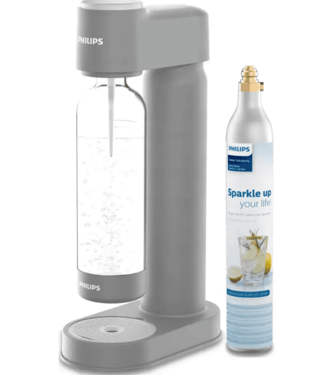 Philips Macchina per Soda Lite ADD4901GR, con Cartuccia di CO2, Grigio