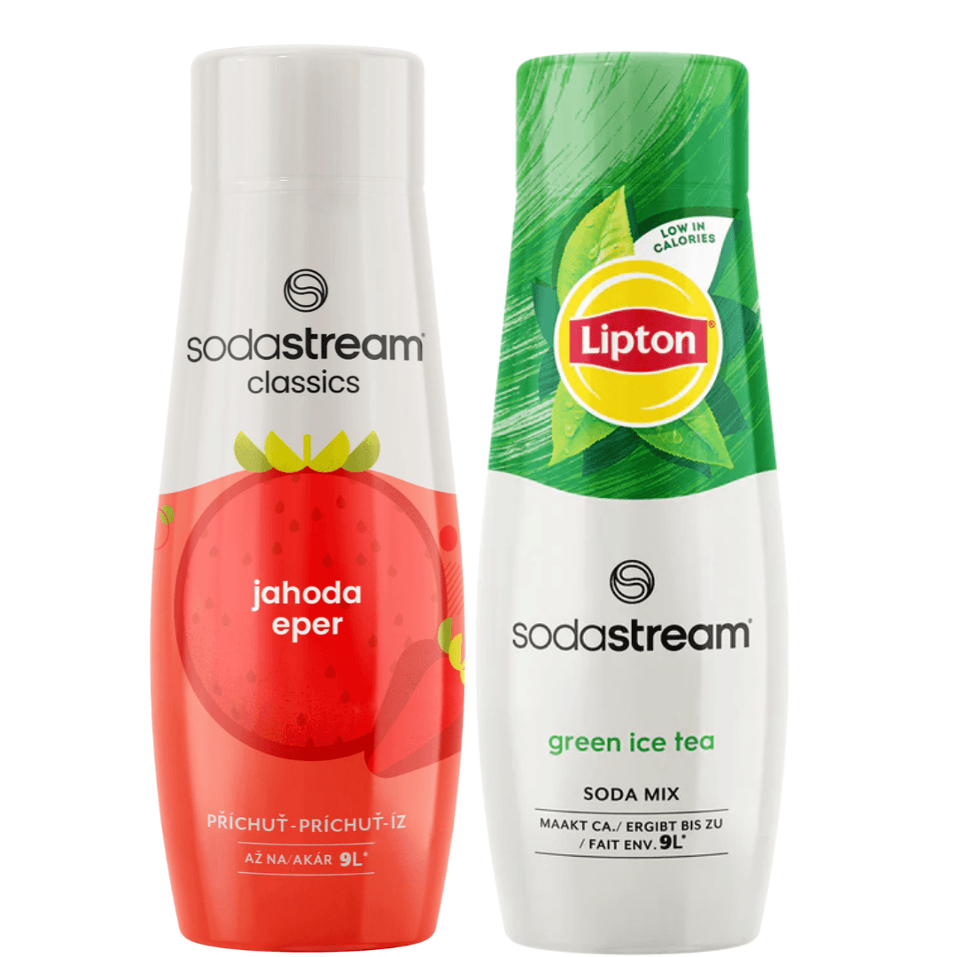 2 x Fragola + Lipton Tè Verde sciroppi