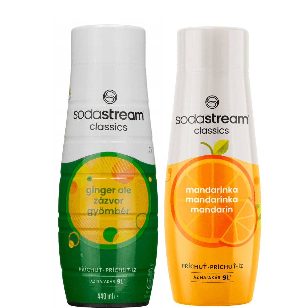2 × SodaStream Mandarino + Ginger Ale sciroppi
