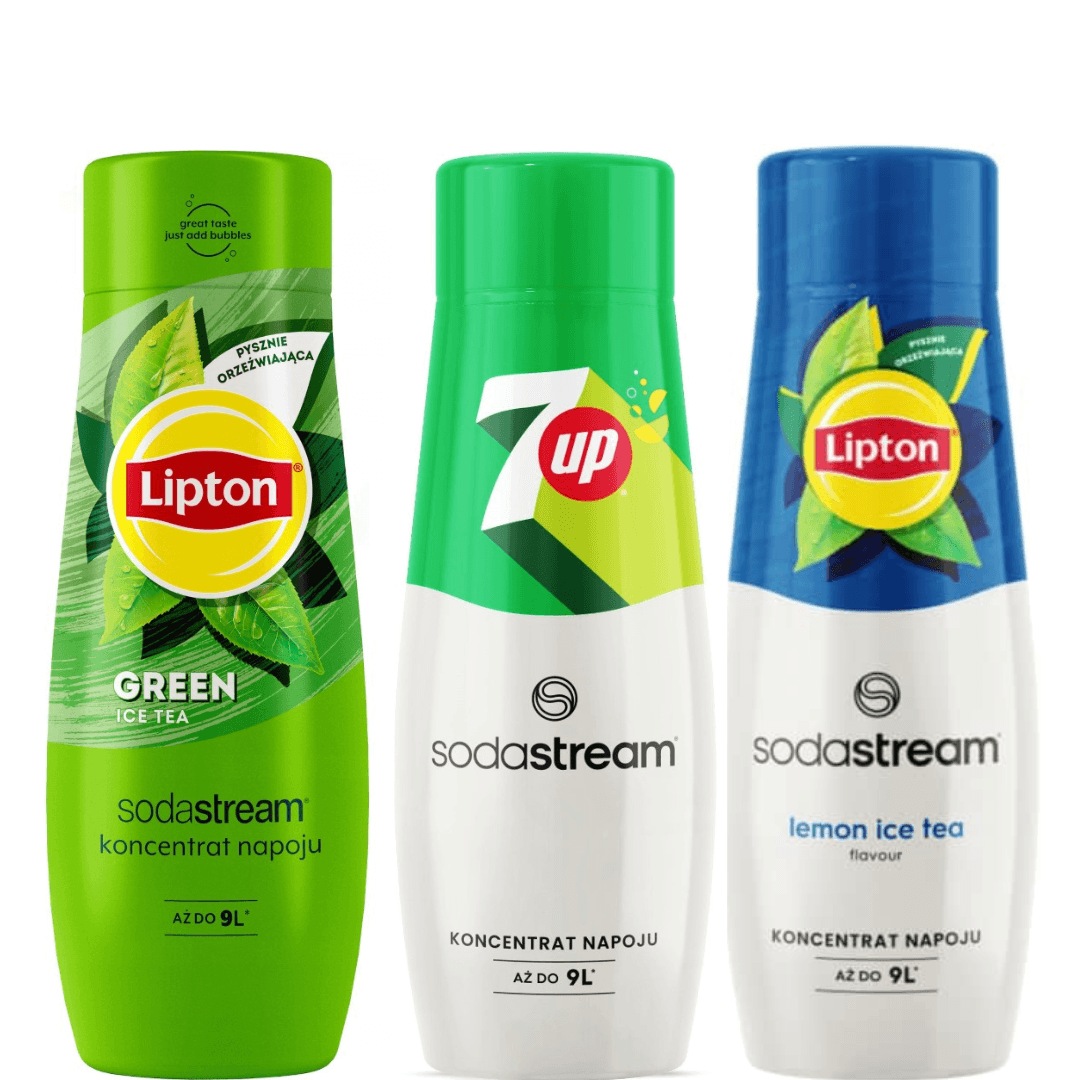 3 x Lipton Limone + Lipton Tè Verde Freddo + 7UP sciroppi