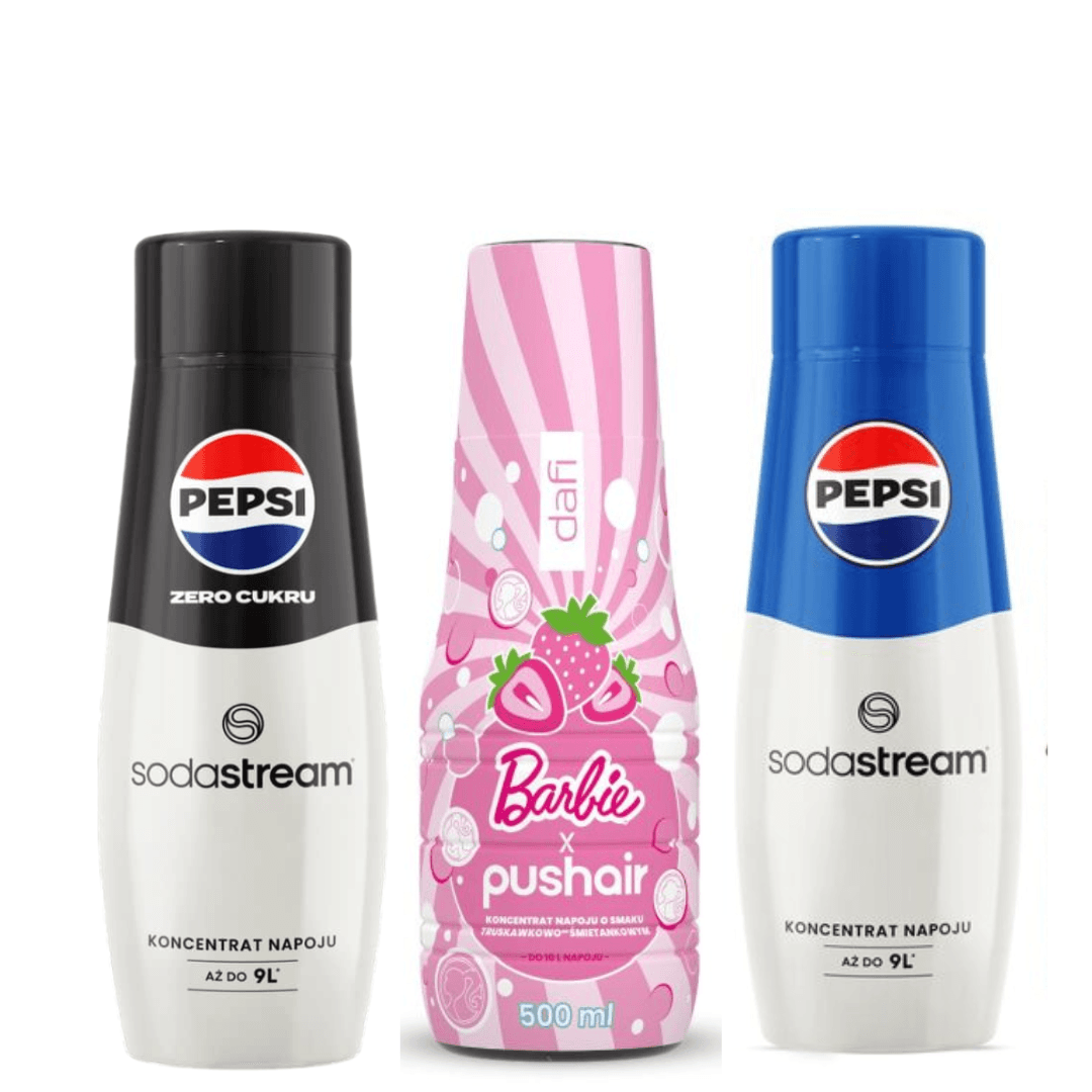 PUSHAIR BARBIE + Sciroppi SodaStream PEPSI e PEPSI MAX