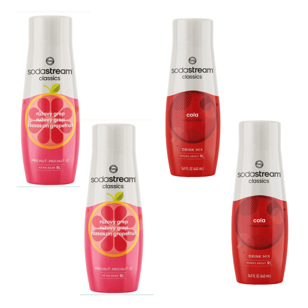 2x Cola + 2x Pompelmo rosa SodaStream sciroppi