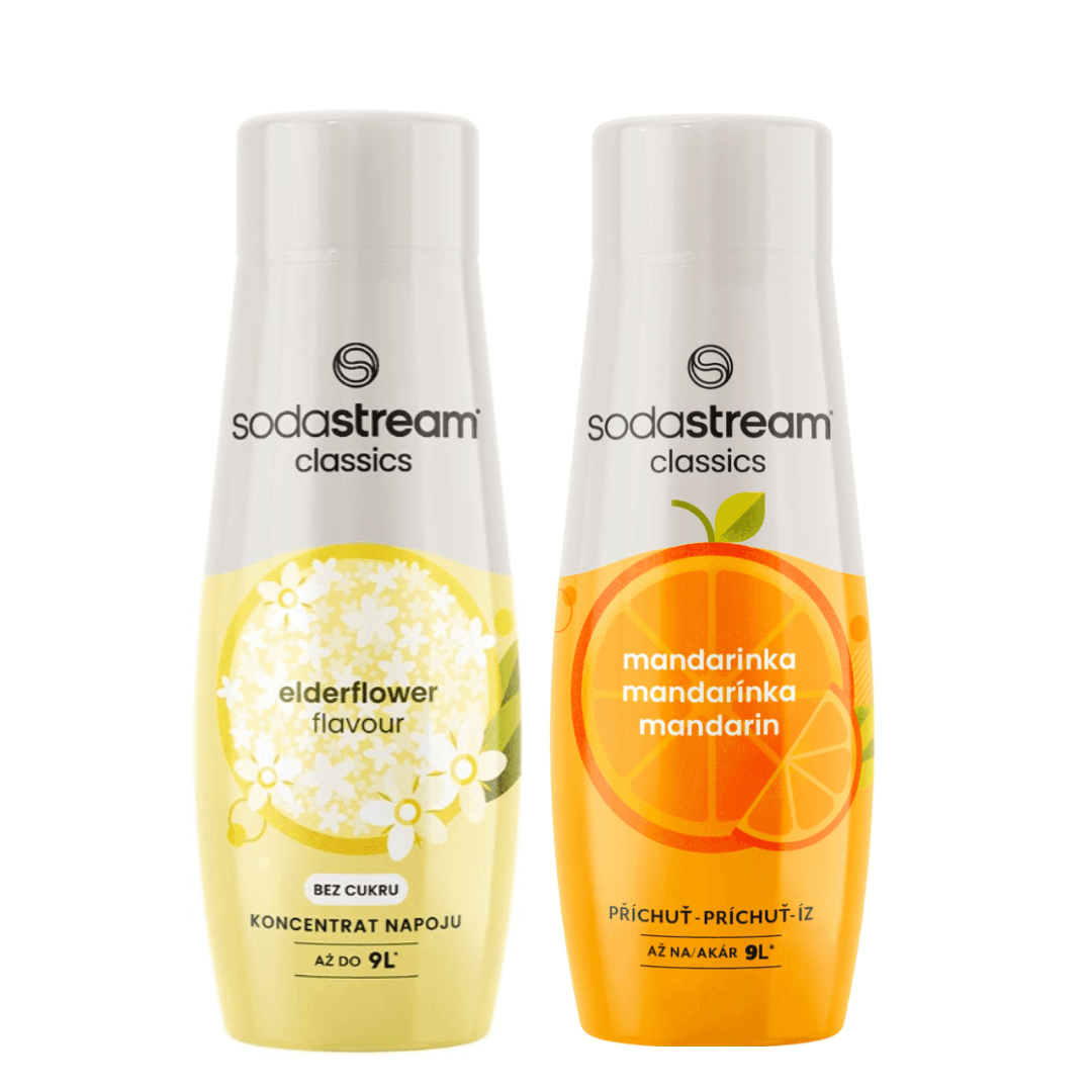 2 x SodaStream Mandarino + Sambuco Zero sciroppi