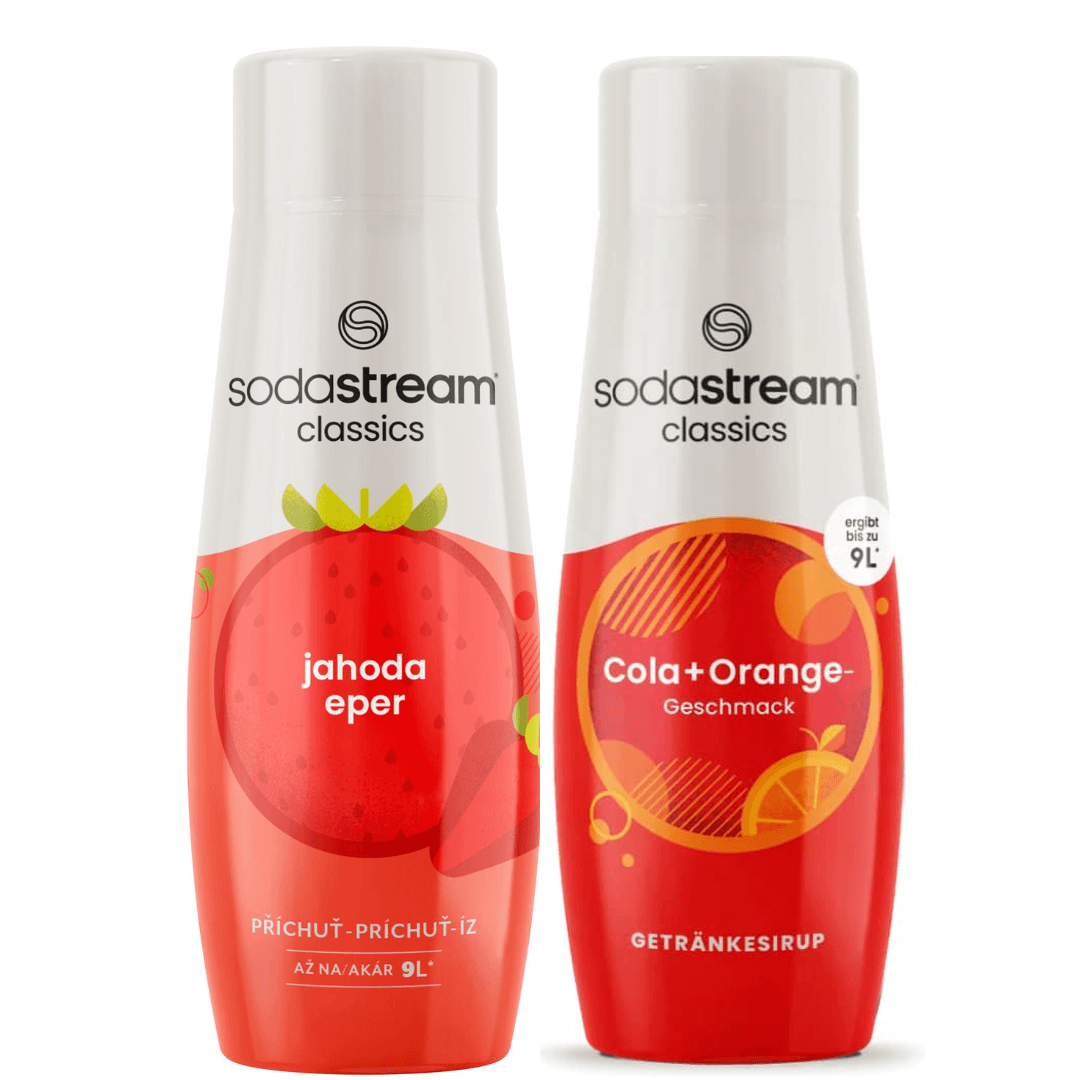 2 x SodaStream Fragola + Cola Orange sciroppi