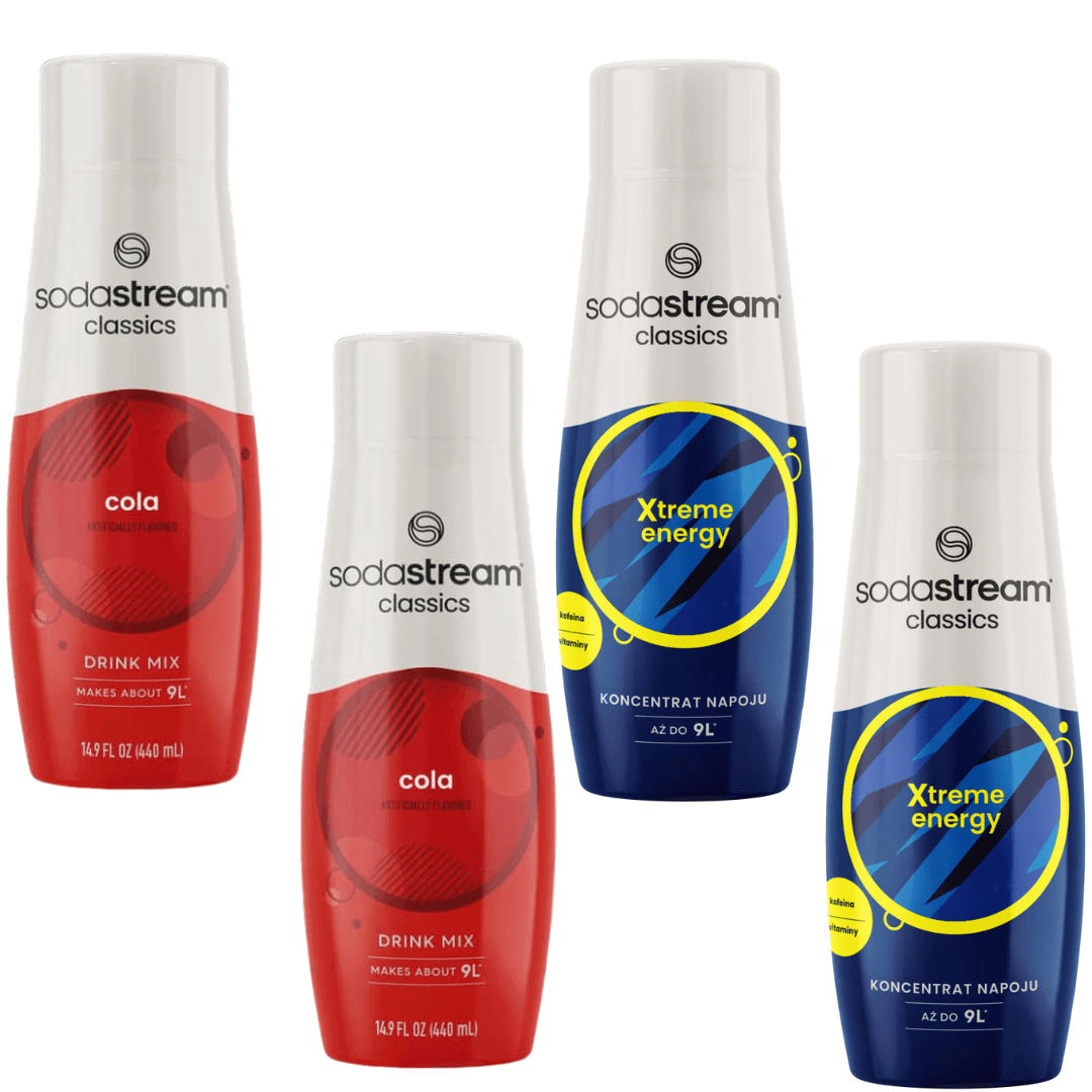 2x Cola + 2x Energy sciroppi SodaStream