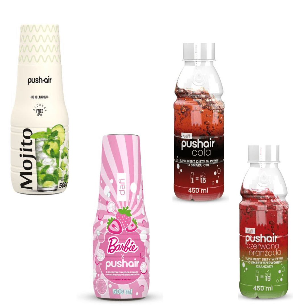 4x Dafi Mojito + Barbie + Cola + Red Orangeade sciroppi