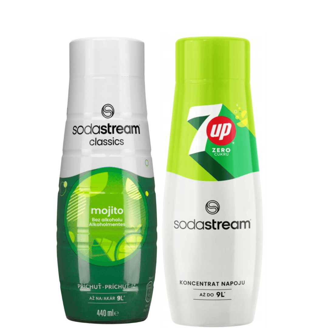 2 x SodaStream MOJITO + 7 UP ZERO sciroppi