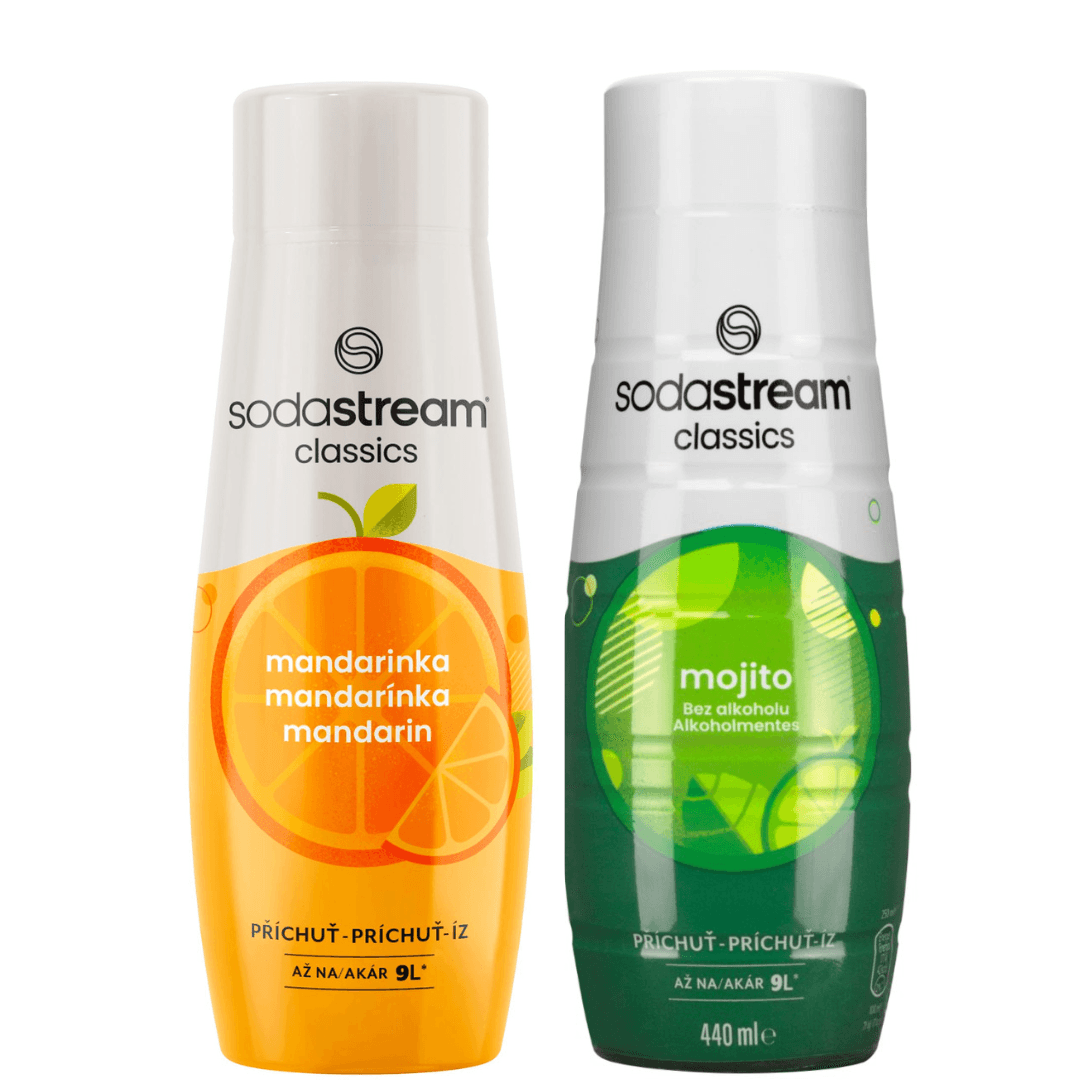 2 x SodaStream Mandarino + Mojito sciroppi