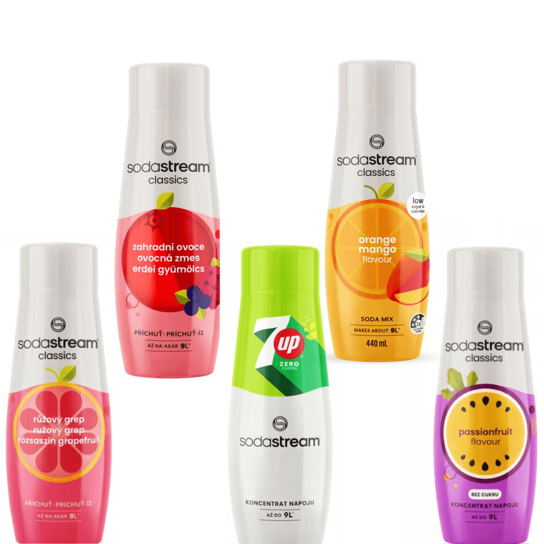 4x 7UP ZERO + Arancia-Mango + Pompelmo + Frutto della Passione + Frutta da Giardino