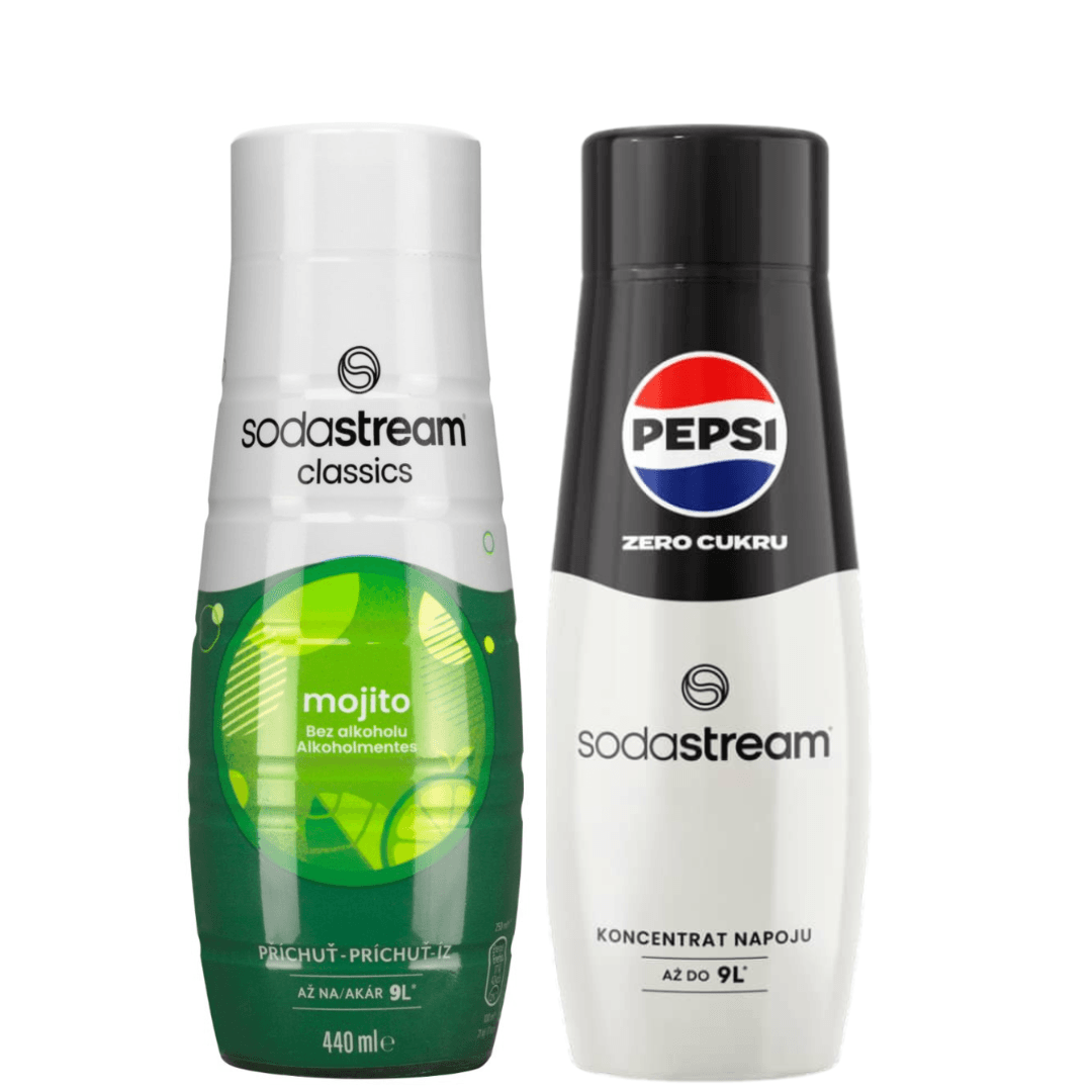 2 x SodaStream MOJITO + PEPSI MAX sciroppi