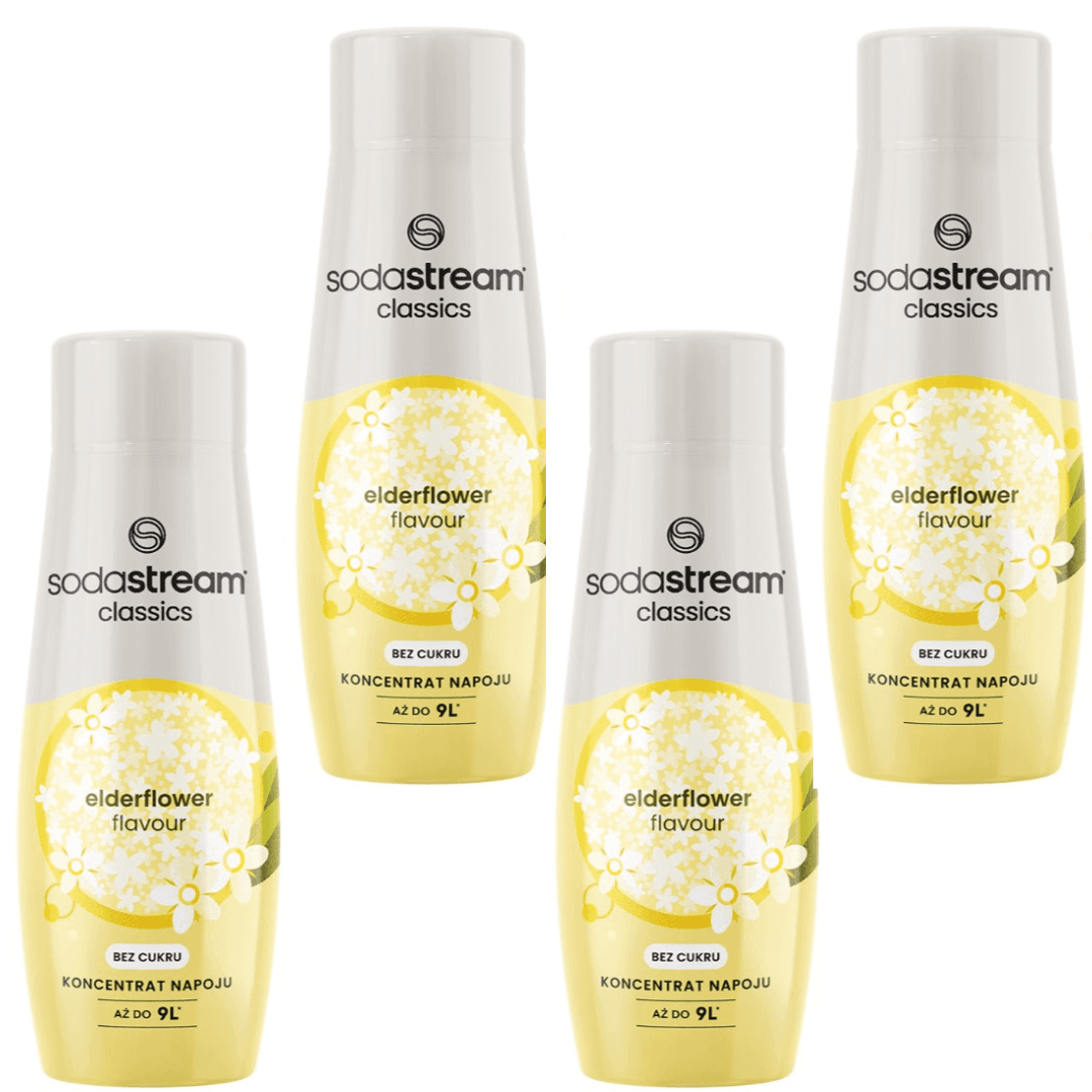 4x SodaStream Sciroppo Fiori di Sambuco ZERO