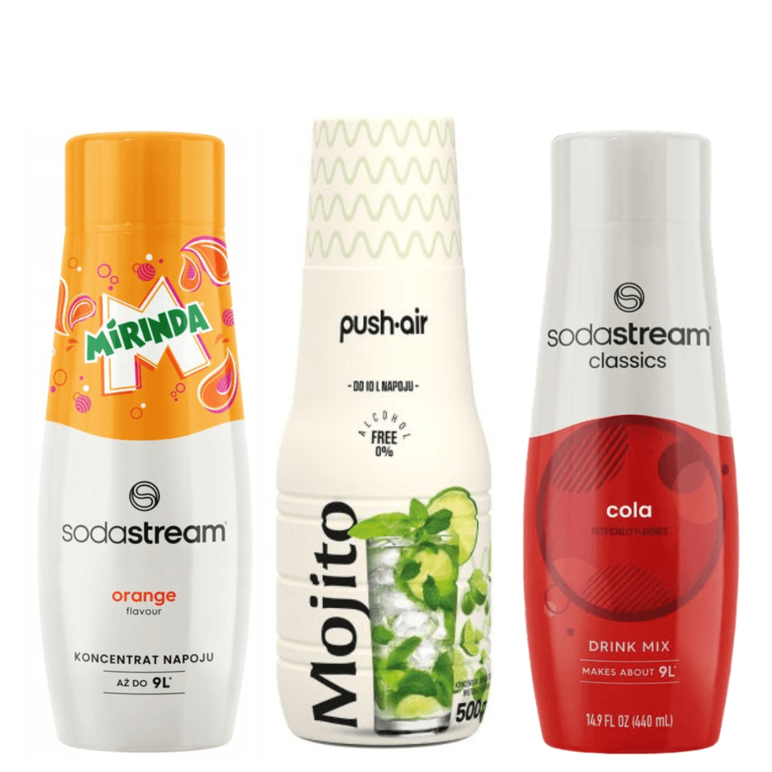 PUSHAIR MOJITO + SodaStream COLA e MIRINDA