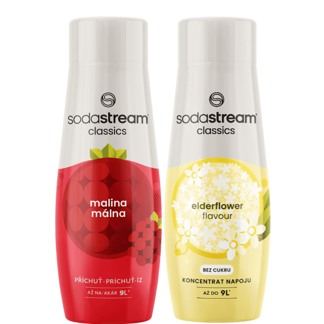 2 x SodaStream Lampone + Fiore di Sambuco Zero sciroppi