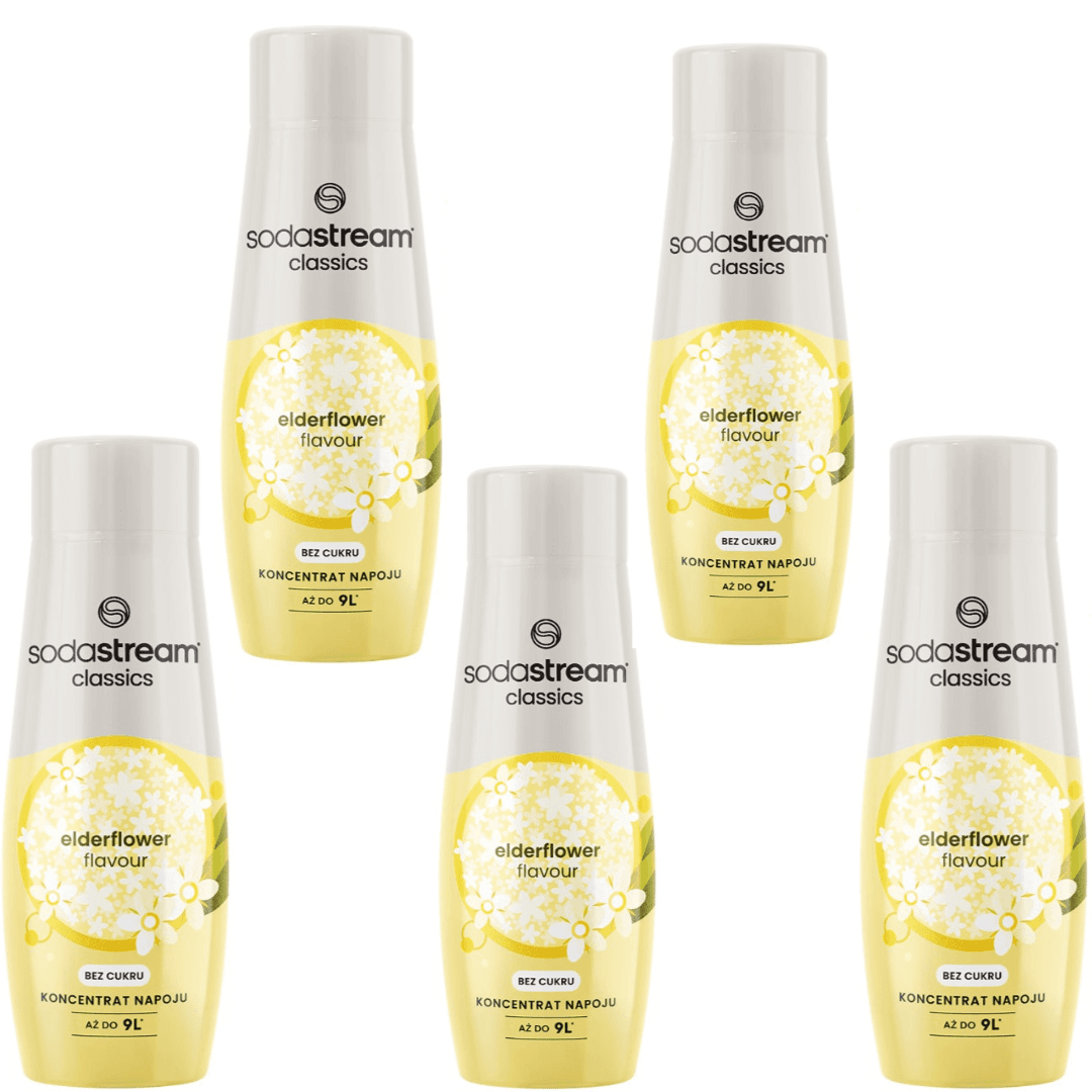5x SodaStream Sciroppo Fiori di Sambuco ZERO