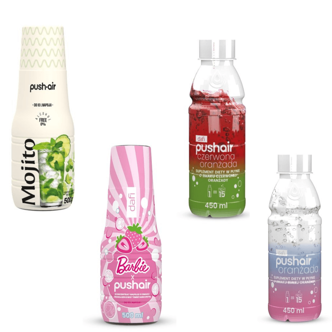 4× Dafi Mojito + Barbie + Aranciata rossa + Arancia bianca sciroppi