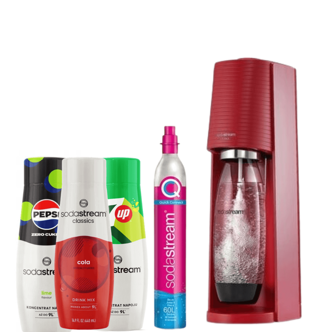 Machine à soda SodaStream Terra Red + 3 x concentrés