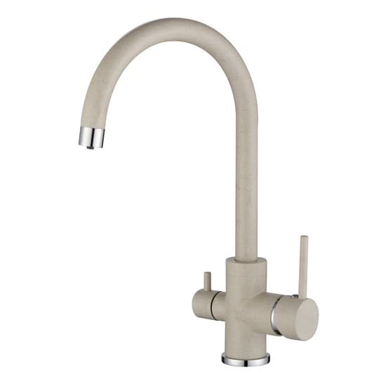 Rubinetto per lavabo a tre vie Aquasanita Sabiaduo 2963(avorio)