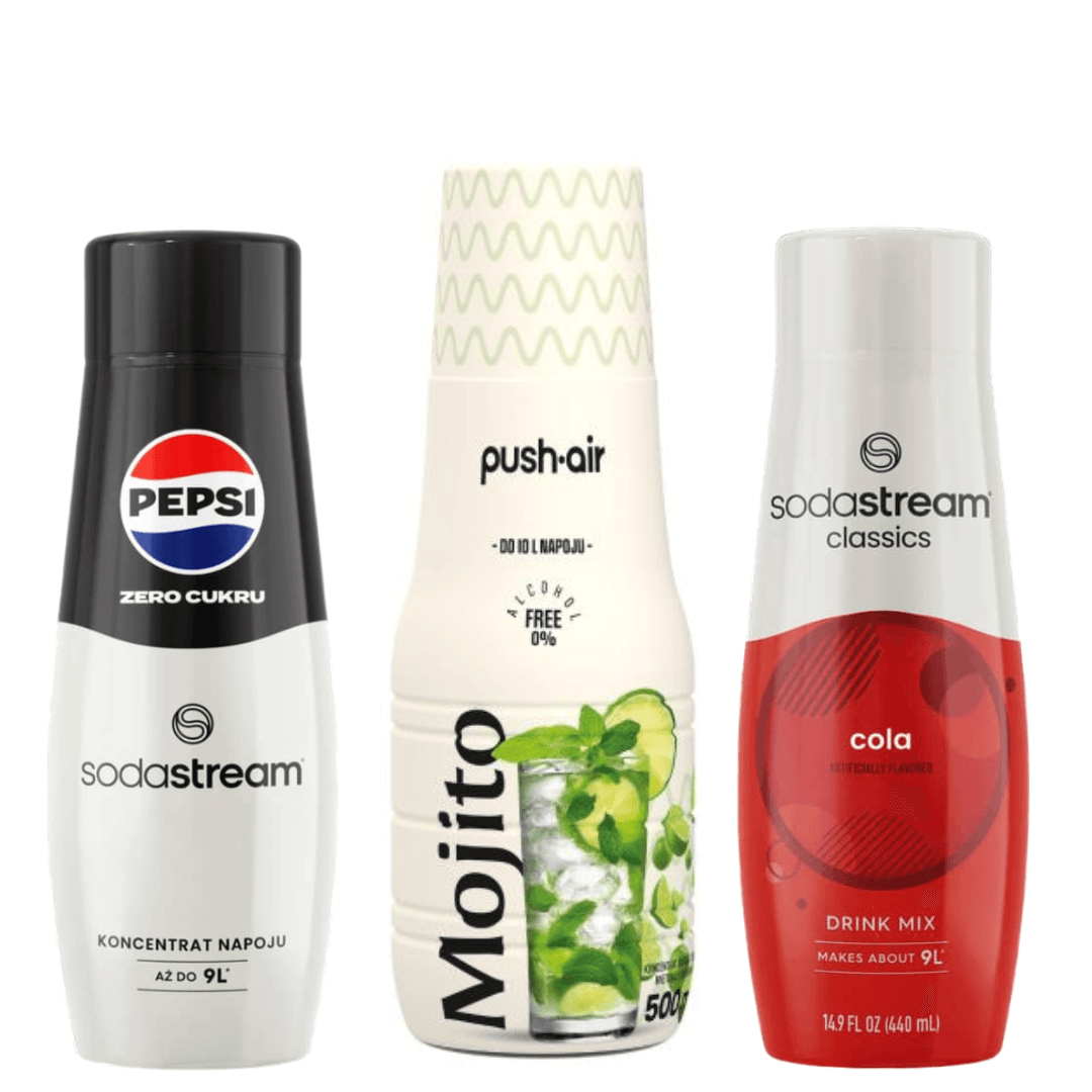 PUSHAIR MOJITO + SodaStream COLA e PEPSI MAX