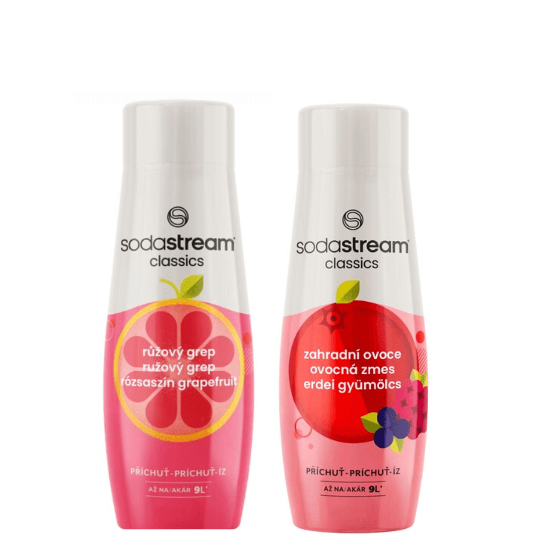 2 x Frutta da giardino + Sciroppo di pompelmo rosa