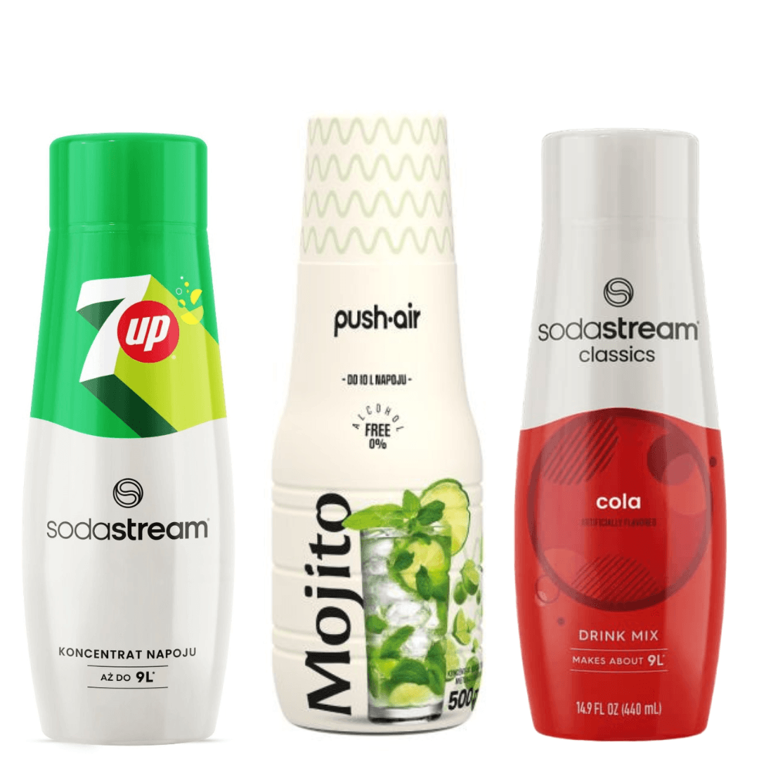 PUSHAIR MOJITO + SodaStream COLA e 7 UP