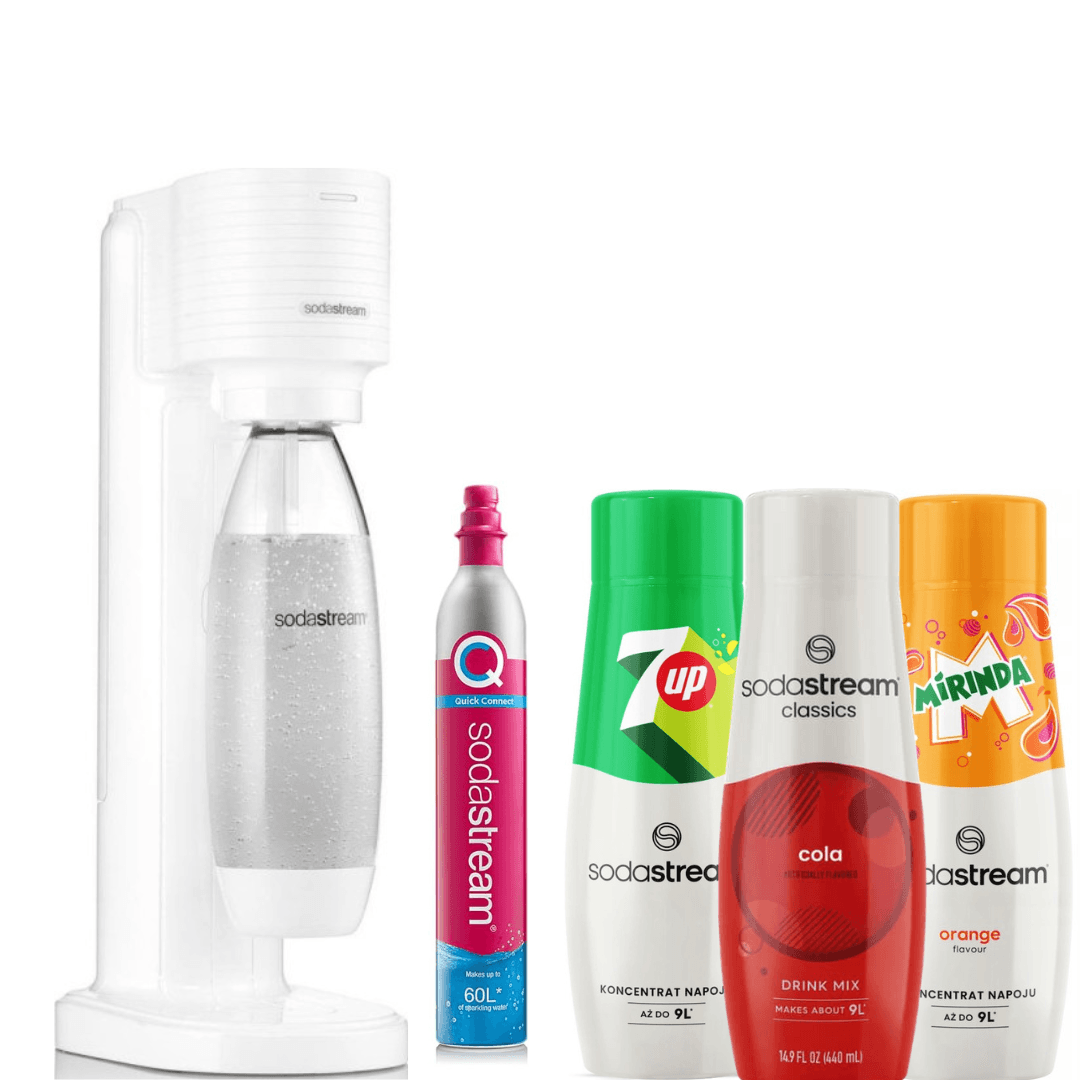 GAIA Gasatore d’Acqua Frizzante Bianco + 3 Sciroppi