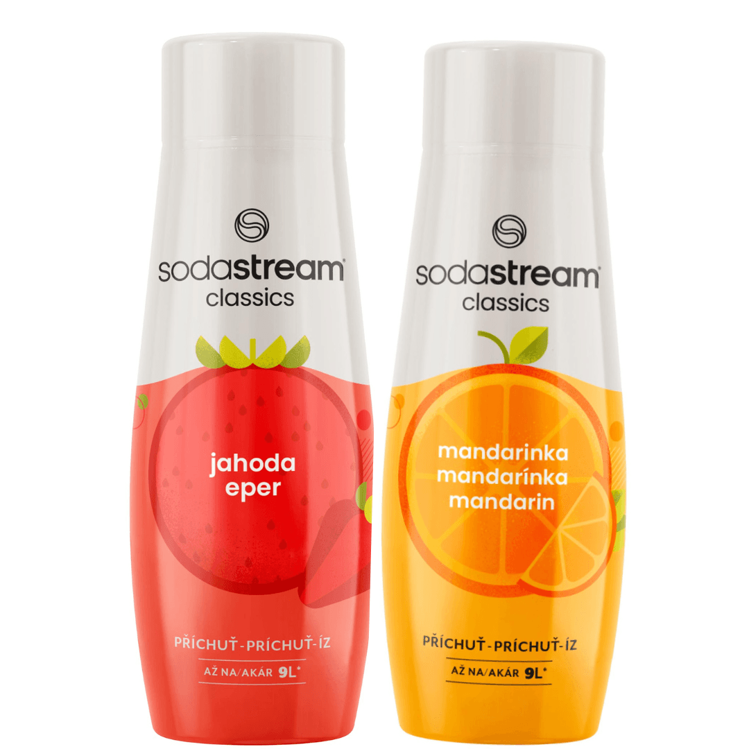 2 x SodaStream Fragola + Mandarino sciroppi