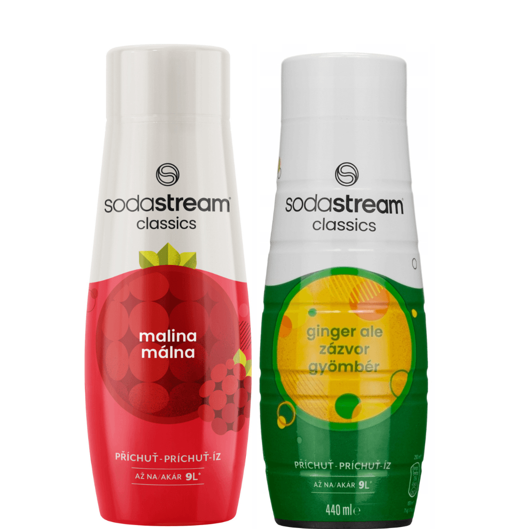 2 x SodaStream Lampone + Ginger Ale sciroppi
