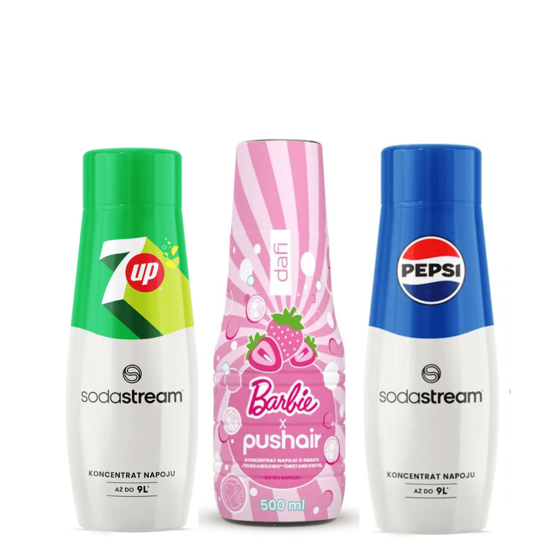 PUSHAIR BARBIE + sciroppi SodaStream PEPSI e 7 UP