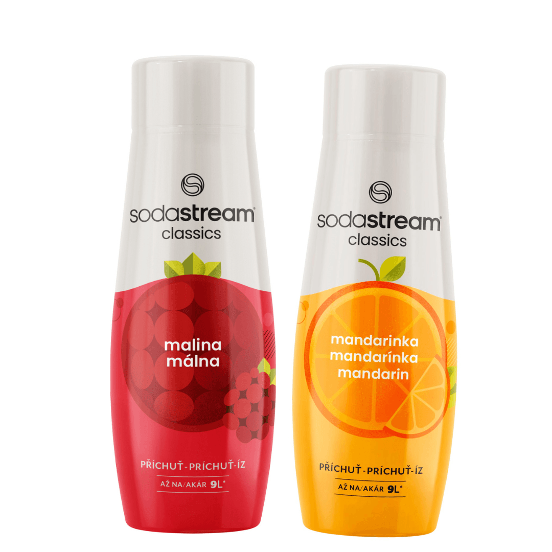 2 x SodaStream Lampone + Mandarino sciroppi