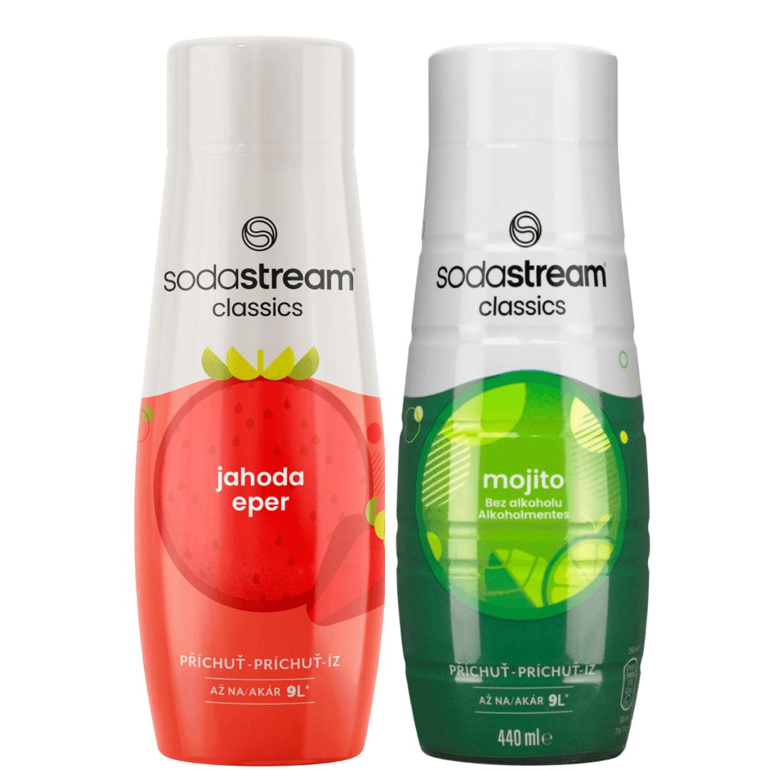 2 x SodaStream Fragola + Mojito sciroppi