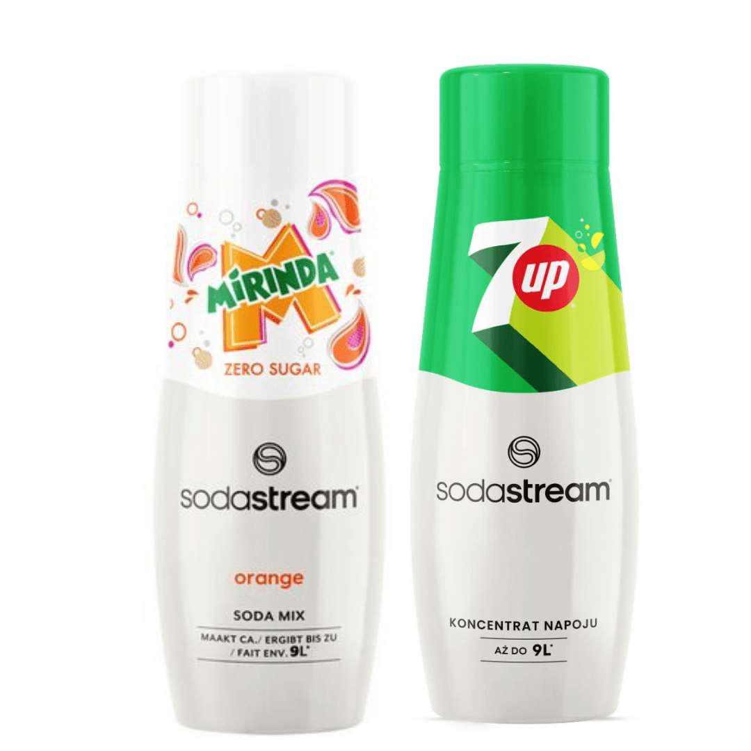 2 x MIRINDA LIGHT + 7 UP sciroppi