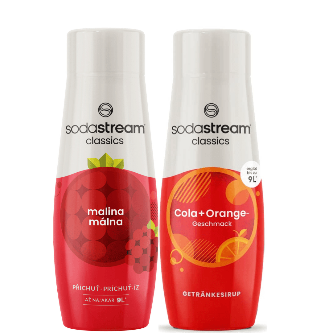2 x SodaStream Lampone + Cola Orange sciroppi