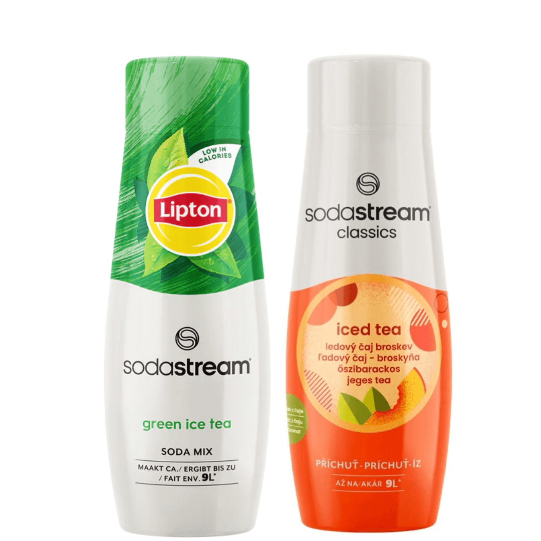 2 x Tè freddo alla pesca + Lipton Tè verde sciroppi