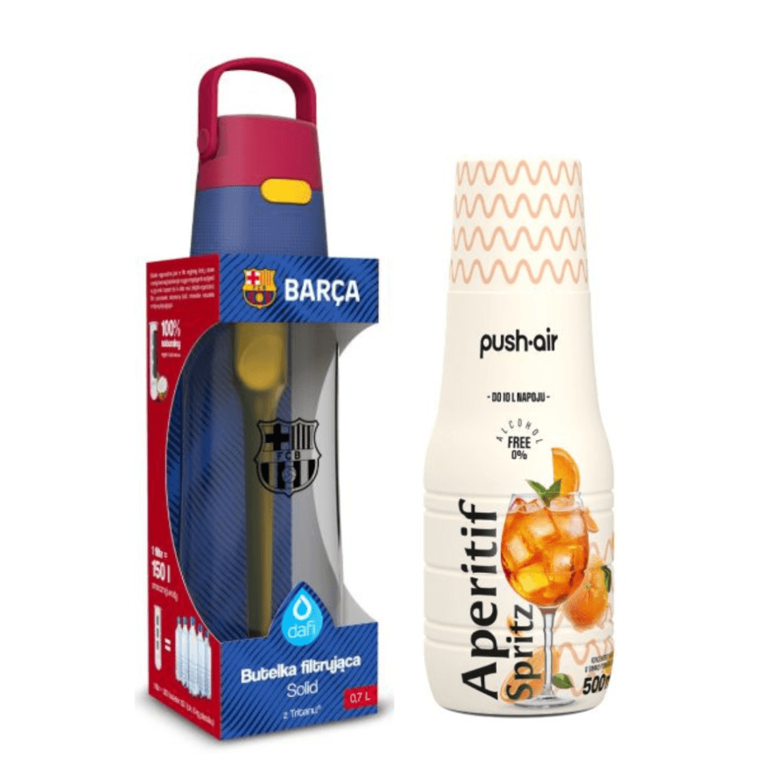 Bottiglia Filtrante Dafi Solid 0,7 FC Barcelona + Sciroppo APERITIF SPRITZ