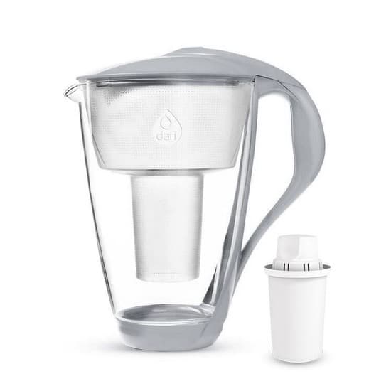 Caraffa filtrante in vetro cristallo Dafi (grigio)