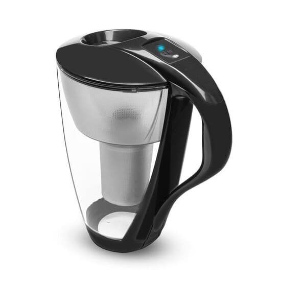Caraffa filtrante in vetro cristallo Dafi (nera)