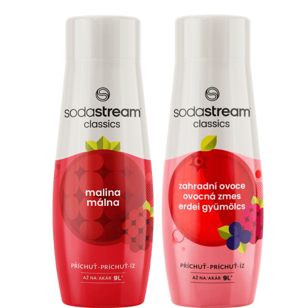 2 × SodaStream Lampone + Frutti di giardino sciroppi