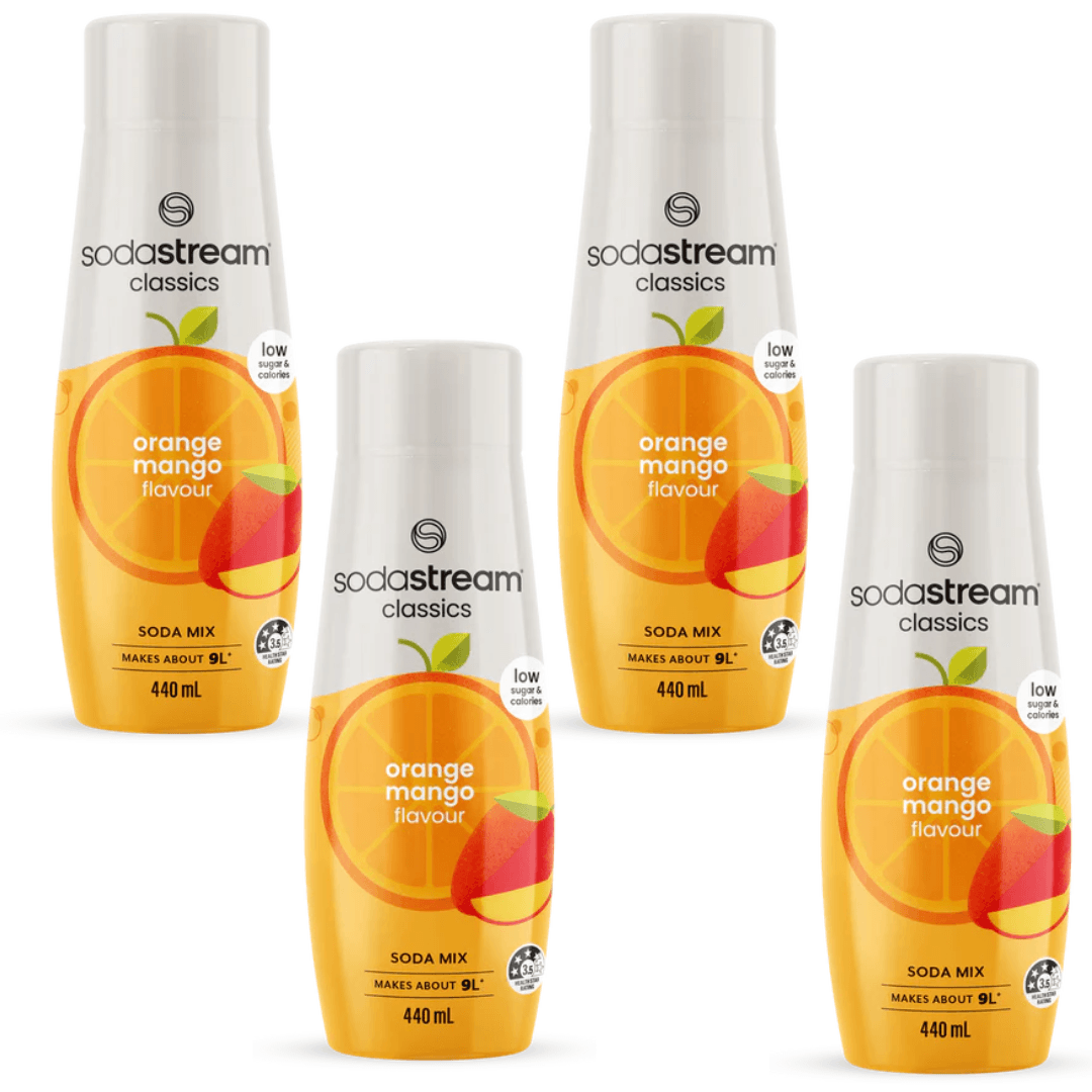 4x SodaStream Arancia Mango Sciroppi