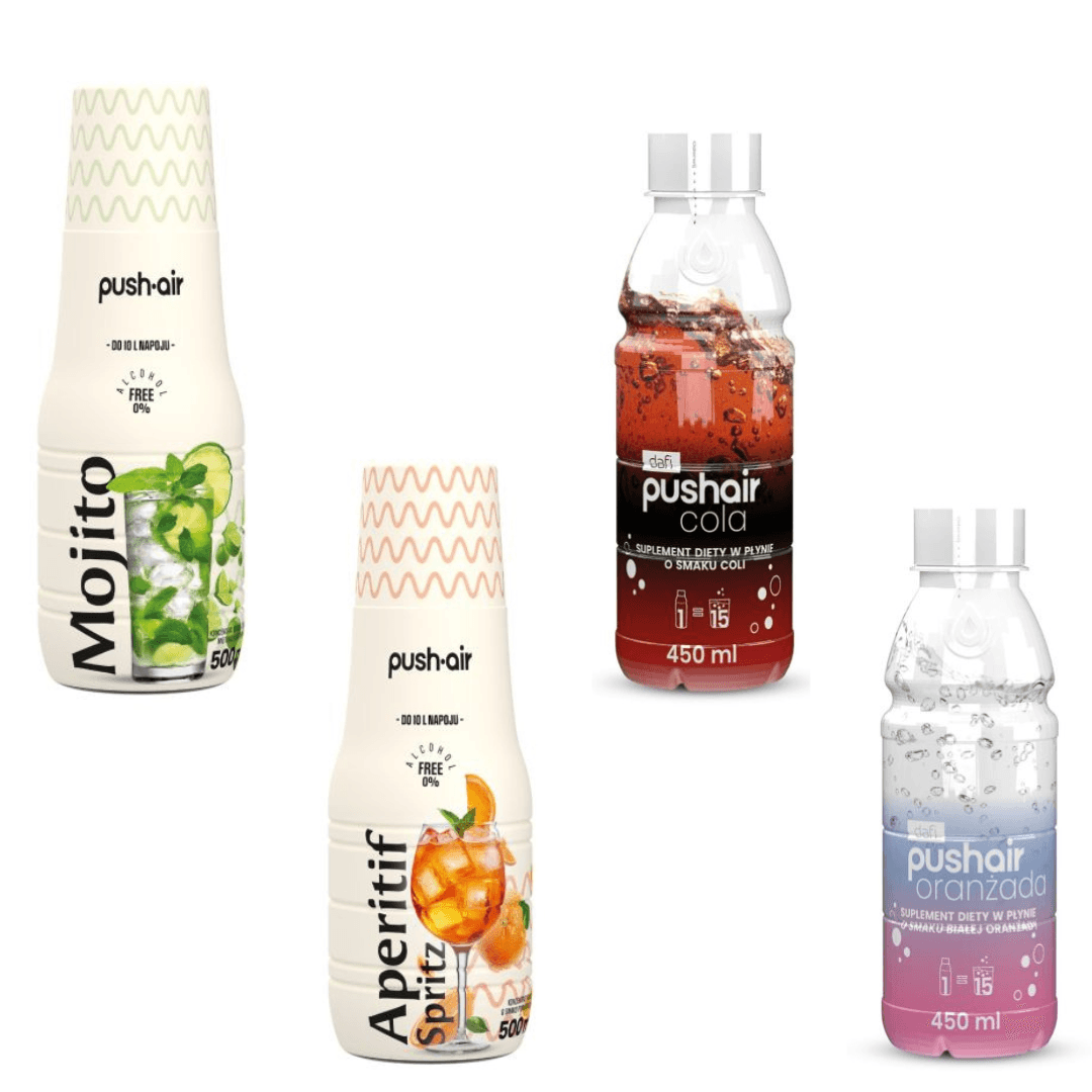 4× Sciroppi Dafi Mojito + Aperitivo Spritz + Cola + Arancia bianca