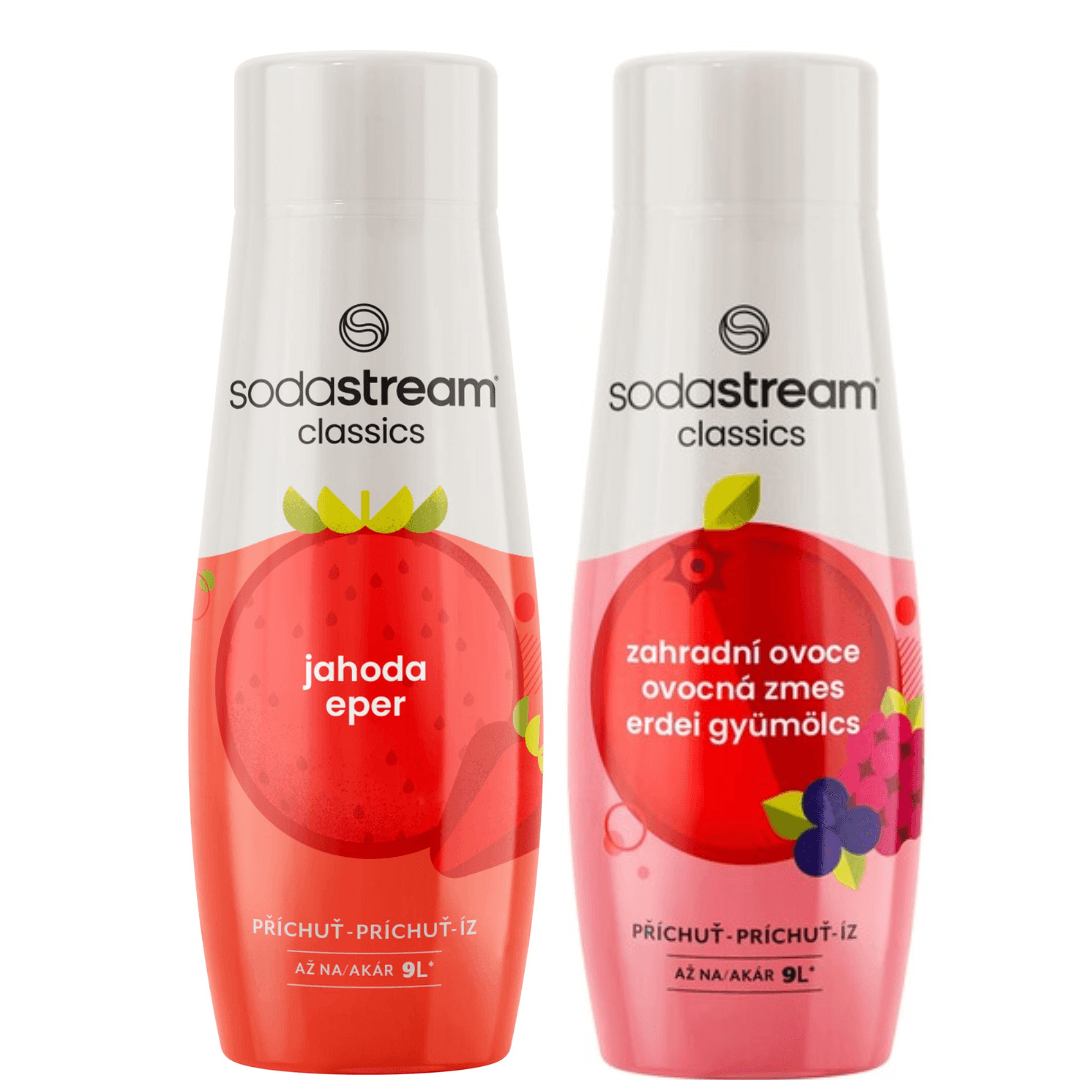 2 x SodaStream Fragola + Frutti del Giardino sciroppi