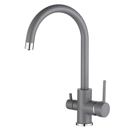 Rubinetto per lavabo a tre vie Aquasanita Sabiaduo 2963(Alumetallic)
